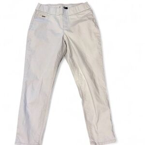 Nine West Heidi Pull On Skinny Crop Pants Size 6 Cream Stretch Pants